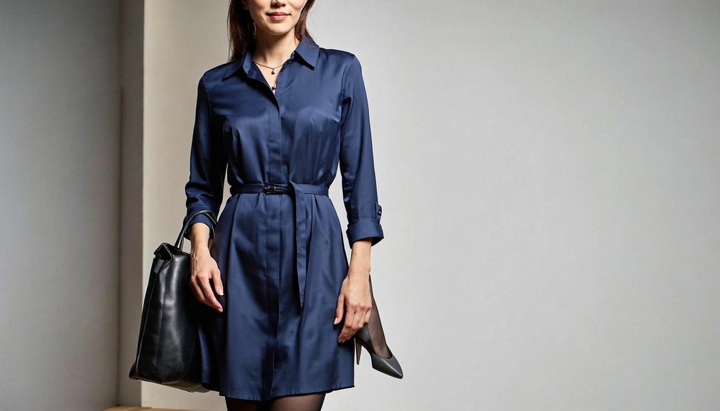 Avoid looking too casual by accessorising your shirt dress perfectly for any job interview.