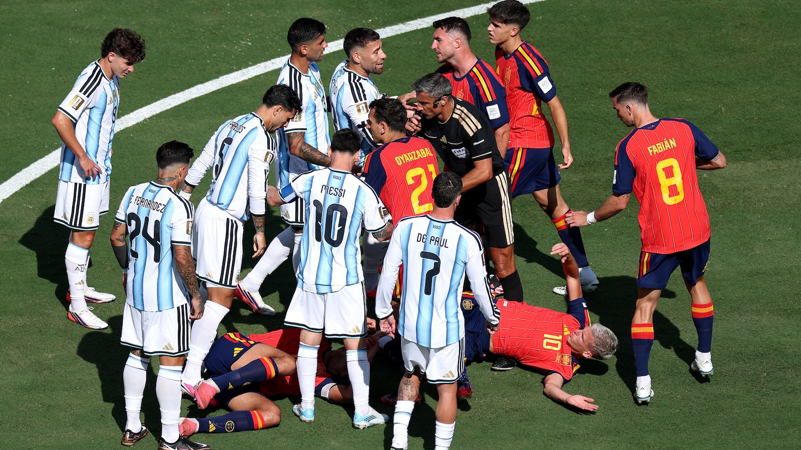 Argentina Star Involved In Controversy, Almost Comes To Blows With Spain Players In FIFA World Cup Final