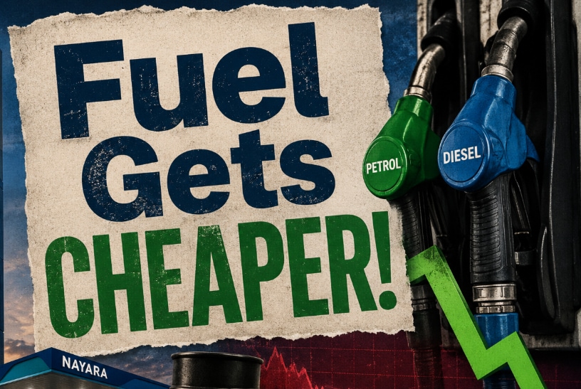 Nayara cuts petrol by Rs 5, diesel by Rs 3 nationwide as global oil prices ease
