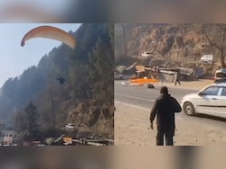 Video: Paragliding Pilot Injured After Crash Landing On Road In Himachal's Kullu