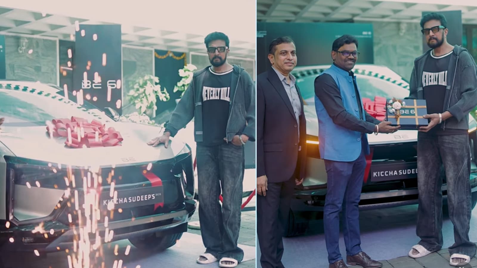 Kiccha Sudeep Joins Celebrities with Mahindra BE 6 SUV