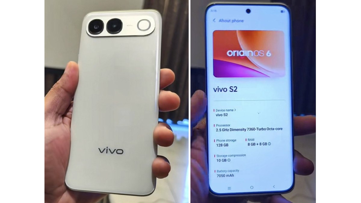 X पर टिप्सटर द्वारा शेयर की गई Vivo S2 की लाइव तस्वीरें