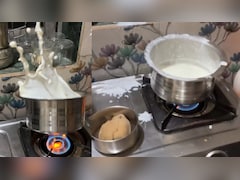 चूल्हे पर रखा दूध का पतीला...देखते ही देखते हवा में उछला, लोगों ने ली मौज, कहा- ऐसा लगा जैसे गाय ने लात मार दी