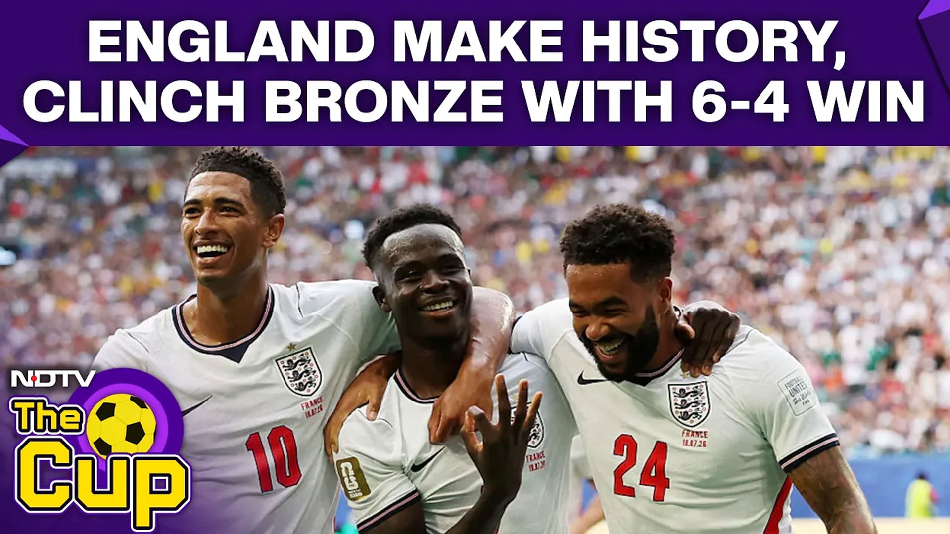 France vs England Highlights | England Make History, Clinch Bronze With 6-4 Win