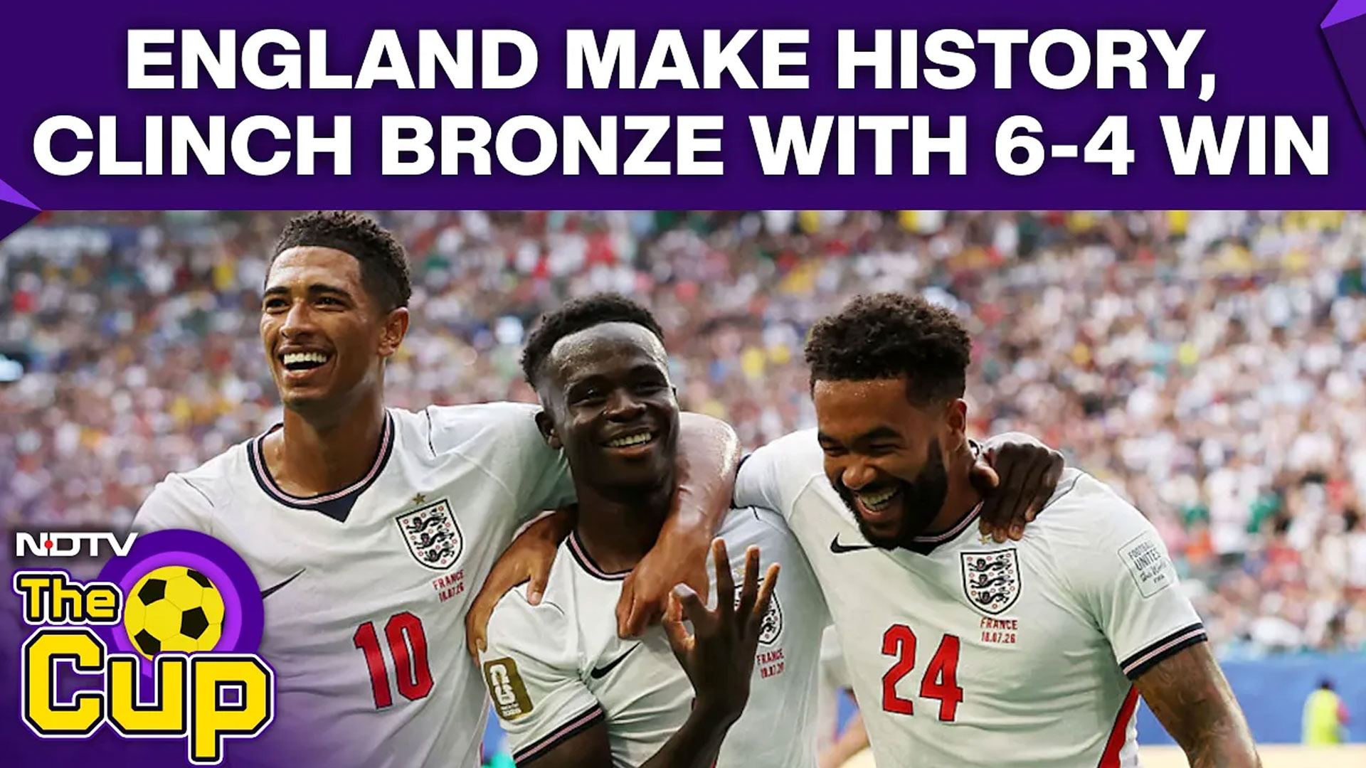 France vs England Highlights | England Make History, Clinch Bronze With 6-4 Win