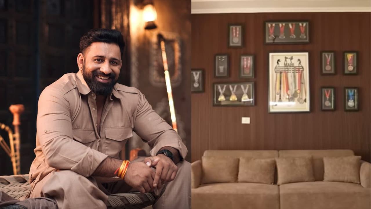 Inside Rajat Dalal's Delhi Bungalow Featuring A Gun Collection, Wall Of Medals