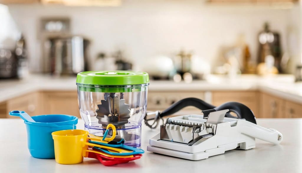 Space-saving meal prep tools designed for quick and efficient chopping of everyday fresh ingredients.