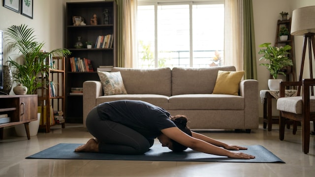 Balasana comes from the Sanskrit words "Bala," meaning child, and "Asana," meaning posture