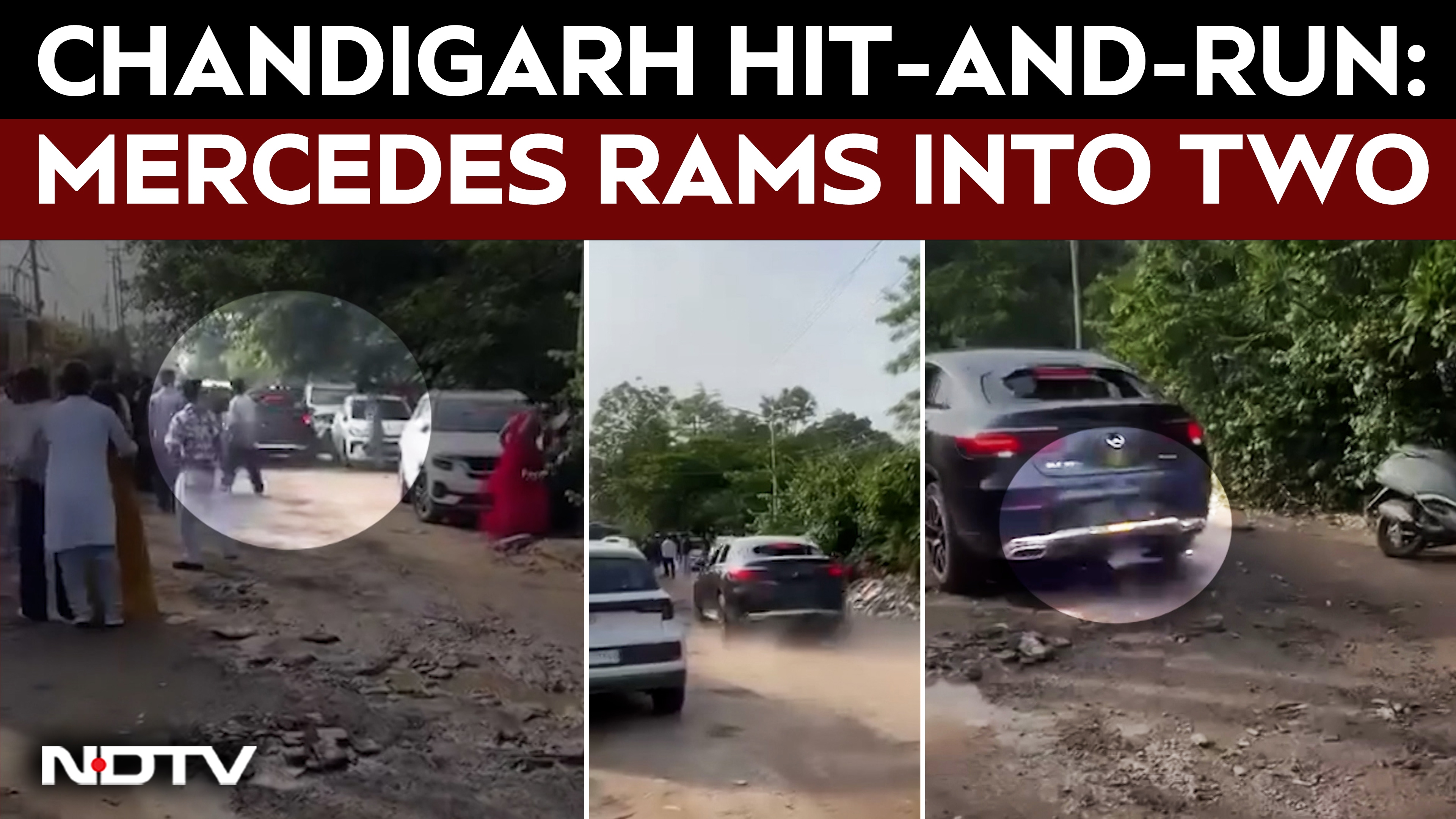 On Camera: Mercedes Runs Over Man In Chandigarh, Victim Walks Away