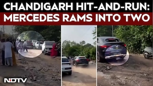 On Camera: Mercedes Runs Over Man In Chandigarh, Victim Walks Away