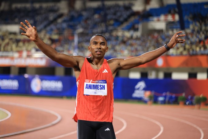 Sprinter Animesh Kujur clocks personal best in men’s 100m final