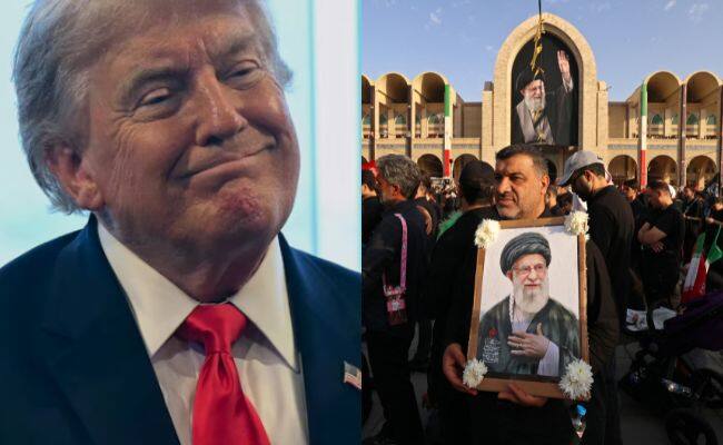 'Knocked Hell Out Of Them': Trump As Iran Holds Ali Khamenei's Funeral