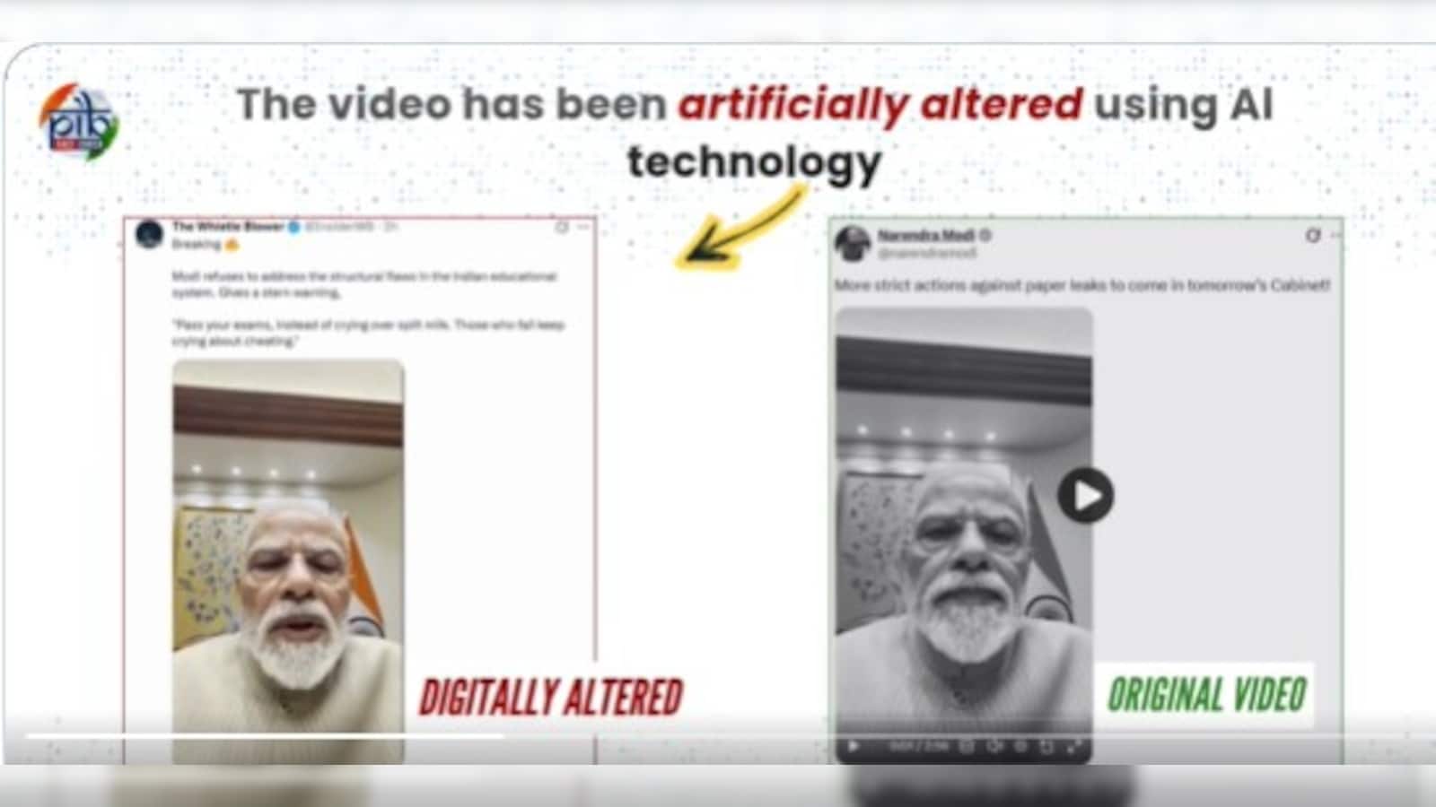 PIB Confirms AI-Generated Deepfake Videos of Modi and Ministers Linked to Pakistani Accounts