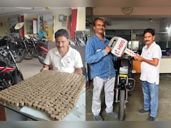 Watch: Telangana Man Buys Rs 1.10 Lakh Bike Using Only Rs 10 Coins
