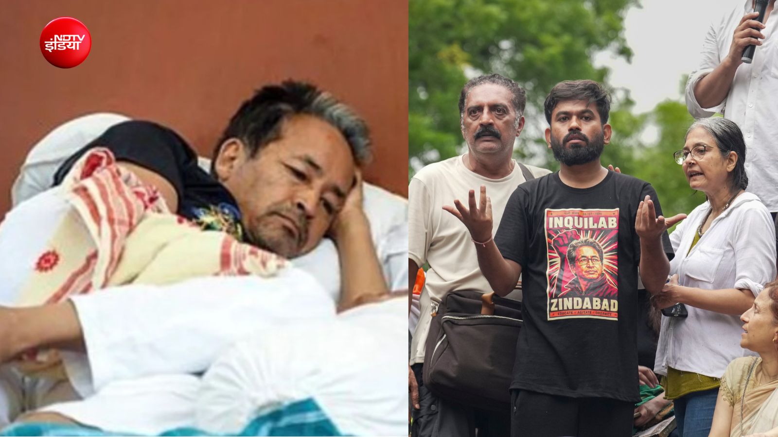 सोनम वांगचुक का अस्पताल से ही ऐलान- मेरा अनशन जारी रहेगा; अभिजीत दीपके फिर टीम समेत जंतर-मंतर पर डटे