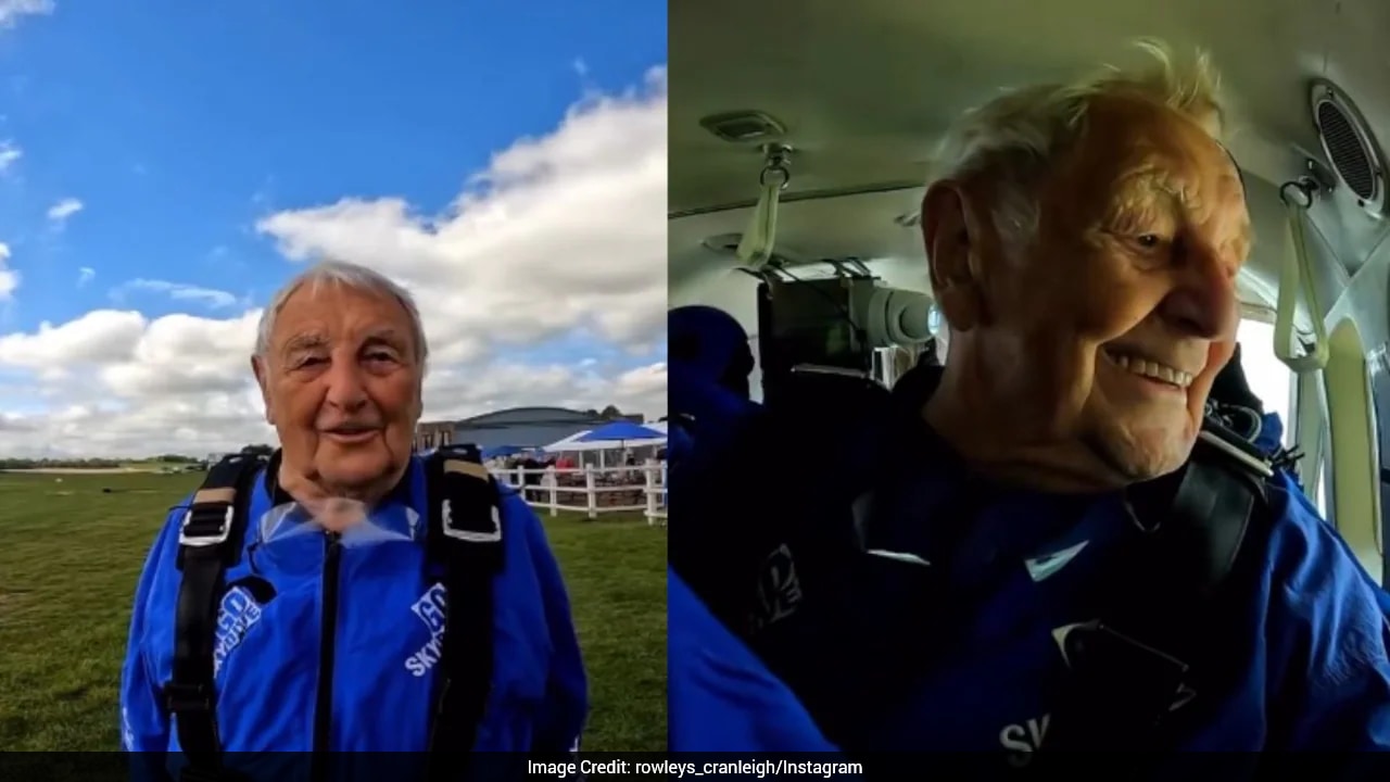 91-Year-Old Man Skydives, Raises Over Rs 4 Lakh For Charity
