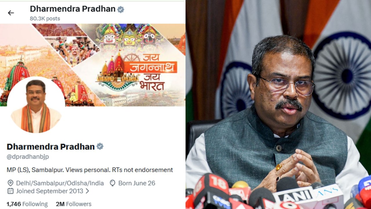 "MP (LS), Sambalpur": Dharmendra Pradhan Drops "Union Minister" From X Bio
