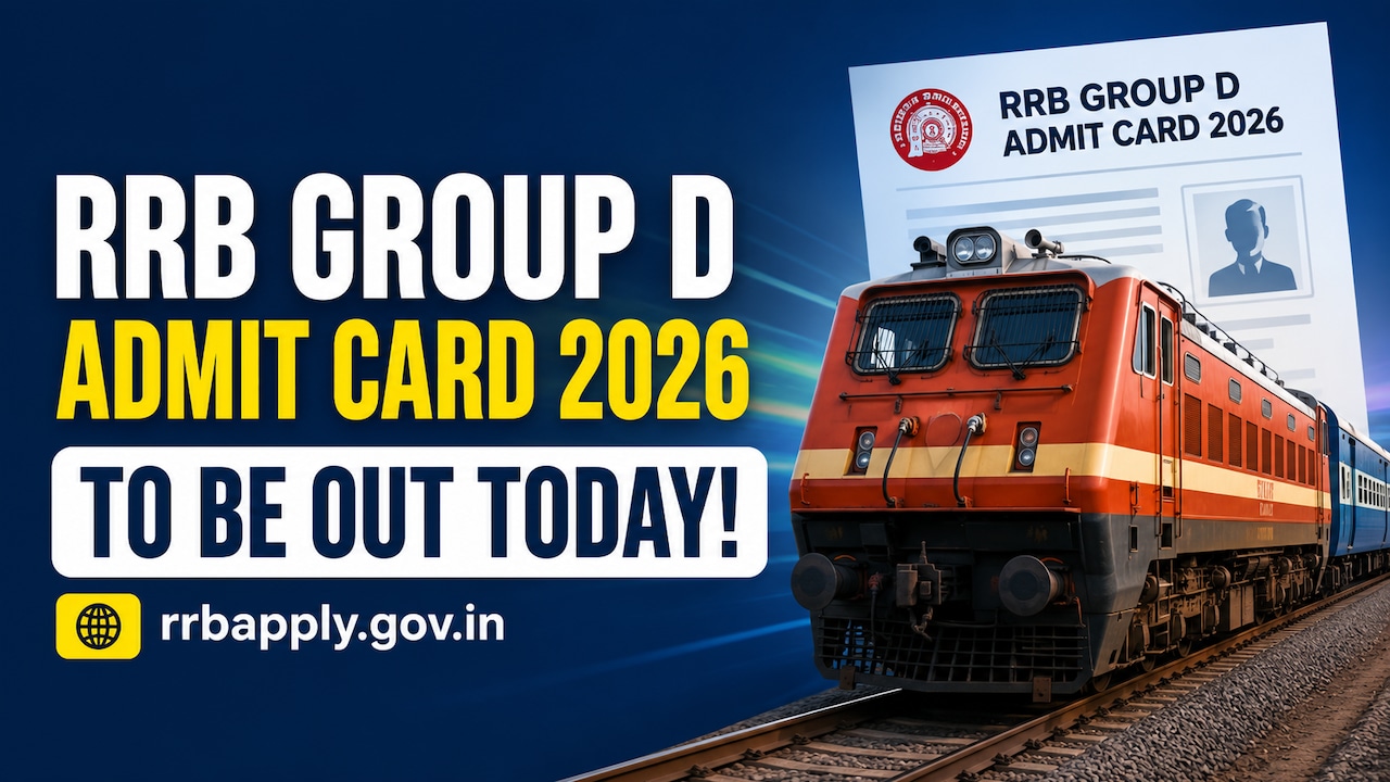 RRB Group D Admit Card 2026 Expected Today At rrbapply.gov.in; Direct Link, Download Steps Here