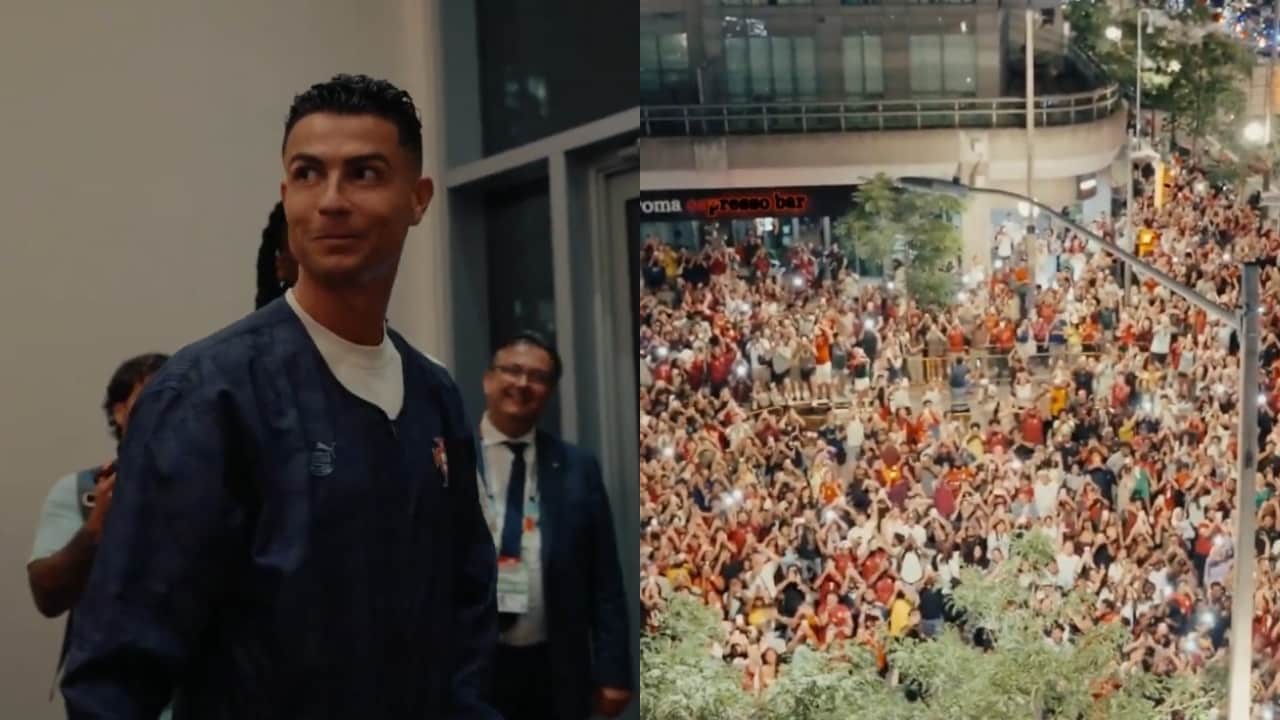 Ronaldos Reaction Viral As Fans Gather Outside Hotel To Celebrate Win In WC