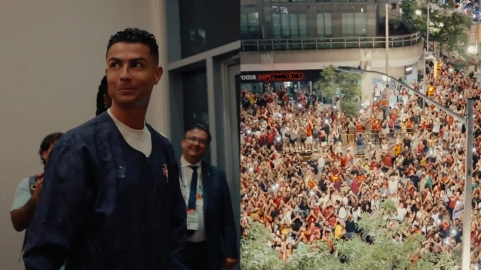 Cristiano Ronaldos Reaction Viral As Thousands Gather Outside Hotel To Celebrate Portugals Win In World Cup