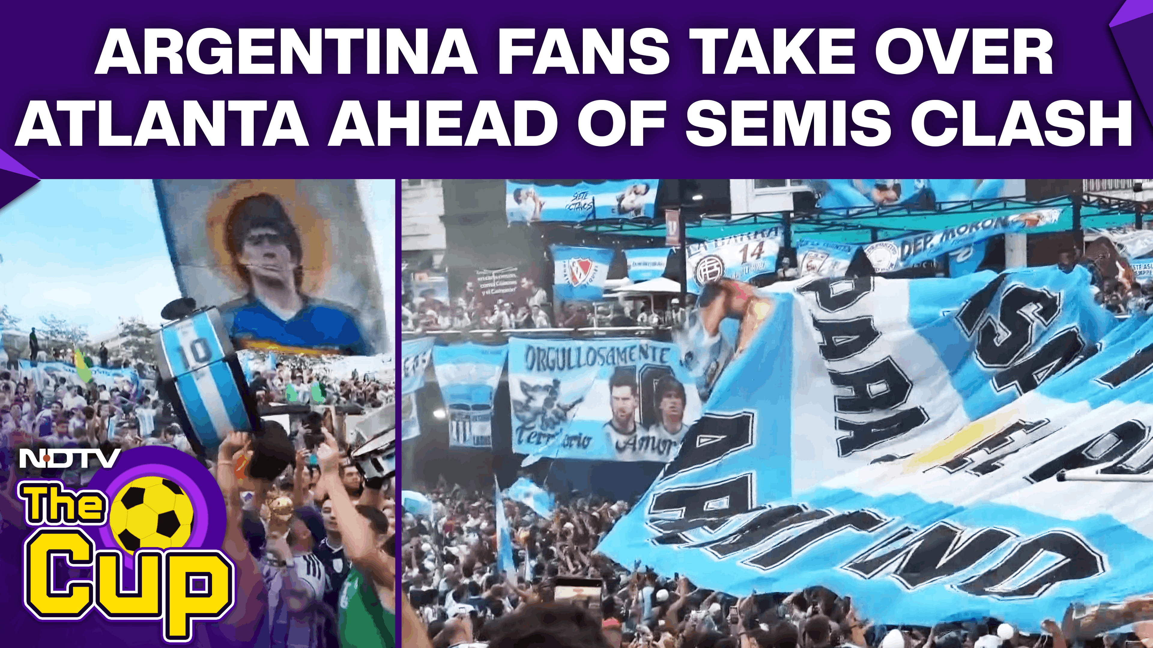Argentina Vs England Semifinal | Argentina Fans Take Over Atlanta Before Semifinal Against England