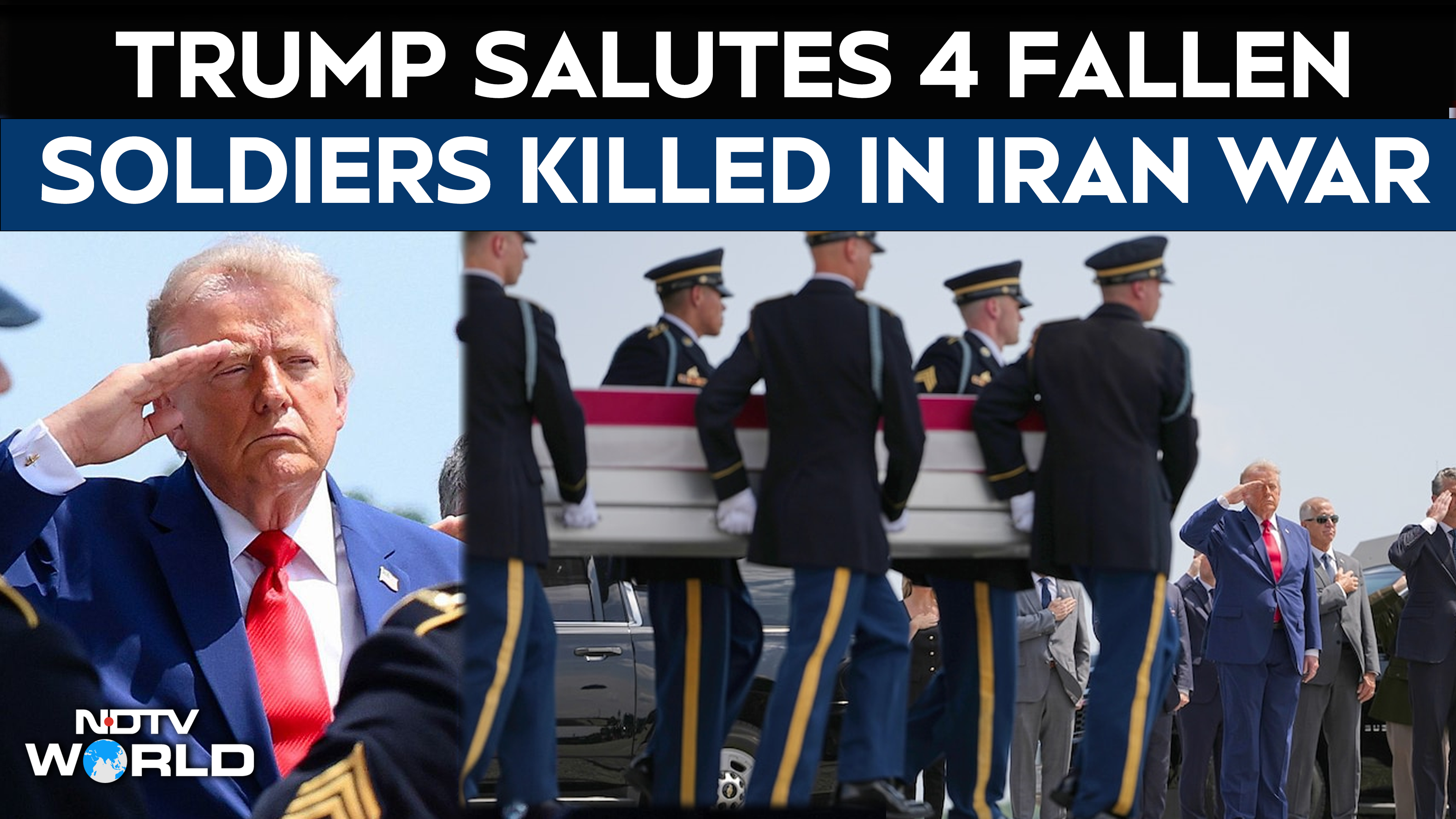 US Iran War | Trump Salutes Caskets Of 4 American Soldiers Killed in Iran War