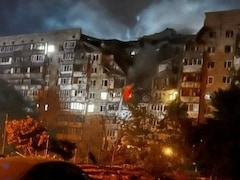 Explosions, Fire Across Kyiv As Russia Attacks Ukrainian Capital With Ballistic Missiles - Watch