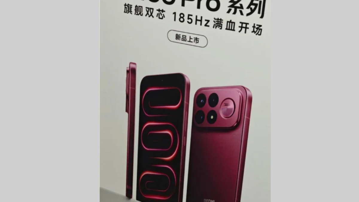 Redmi K100 Pro लॉन्च होगा 185Hz डिस्प्ले, 200MP कैमरा के साथ, पोस्टर में लीक हुआ रेड चैरी लुक!
