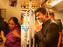Watch: Vijay Rides Metro For Inspection, Passengers Turn It Into Fan Meet