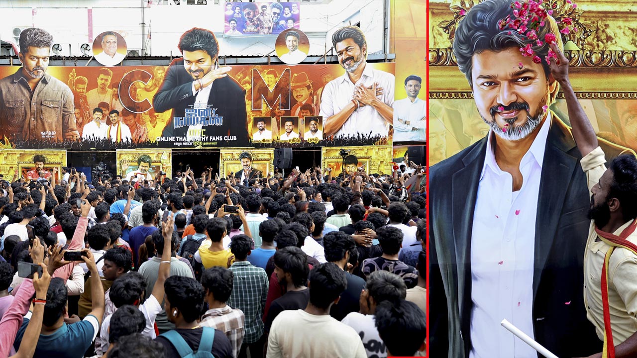 The Final First Day First Show: Fans Celebrate Vijay's <i>Jana Nayagan</i> Release