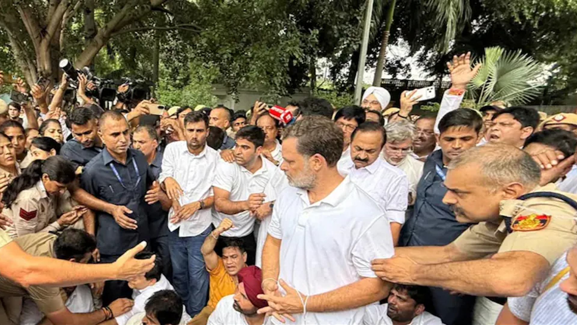 AAP's Swipe As Rahul Gandhi Stages Sit-In Protest Outside PM Modi's Home