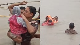 Video: Passengers Climb On Roof Of Sinking Bus In Flood-Hit Gujarat, Rescued