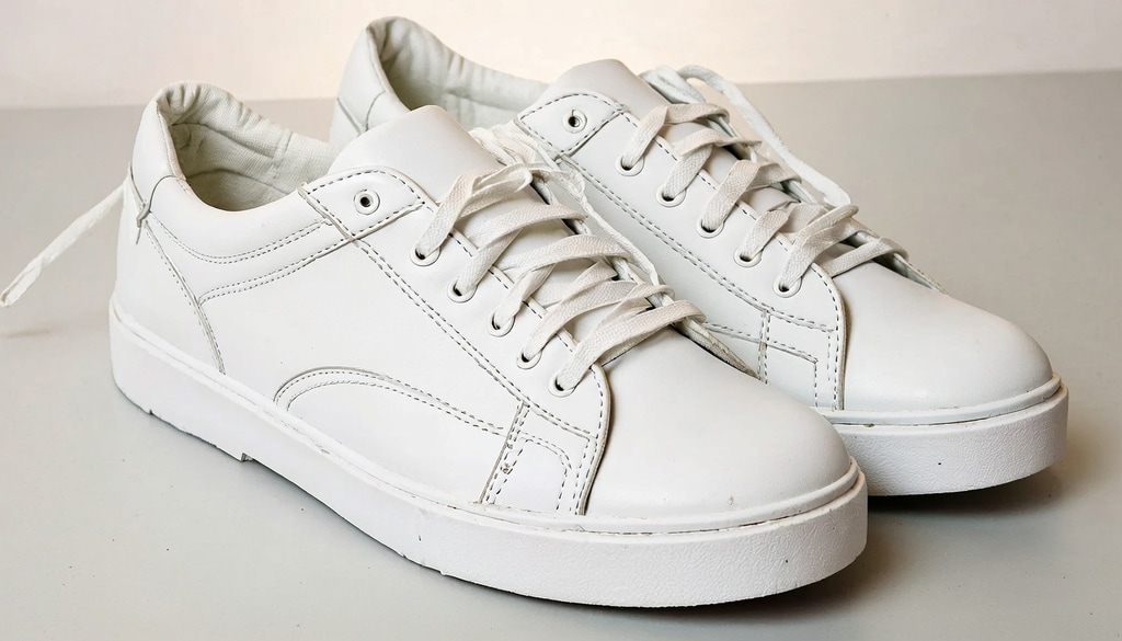 These comfortable white sneakers offer timeless appeal and match perfectly with your everyday clothing choices. These comfortable white sneakers offer timeless appeal and match perfectly with your everyday clothing choices.