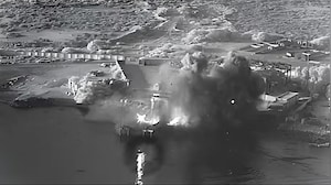 Video: US Strikes Iranian Submarine Centre Using Sea Drones For First Time