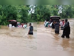 Video: People Use Rope To Pull Patient's Car From Floodwaters In Maharashtra