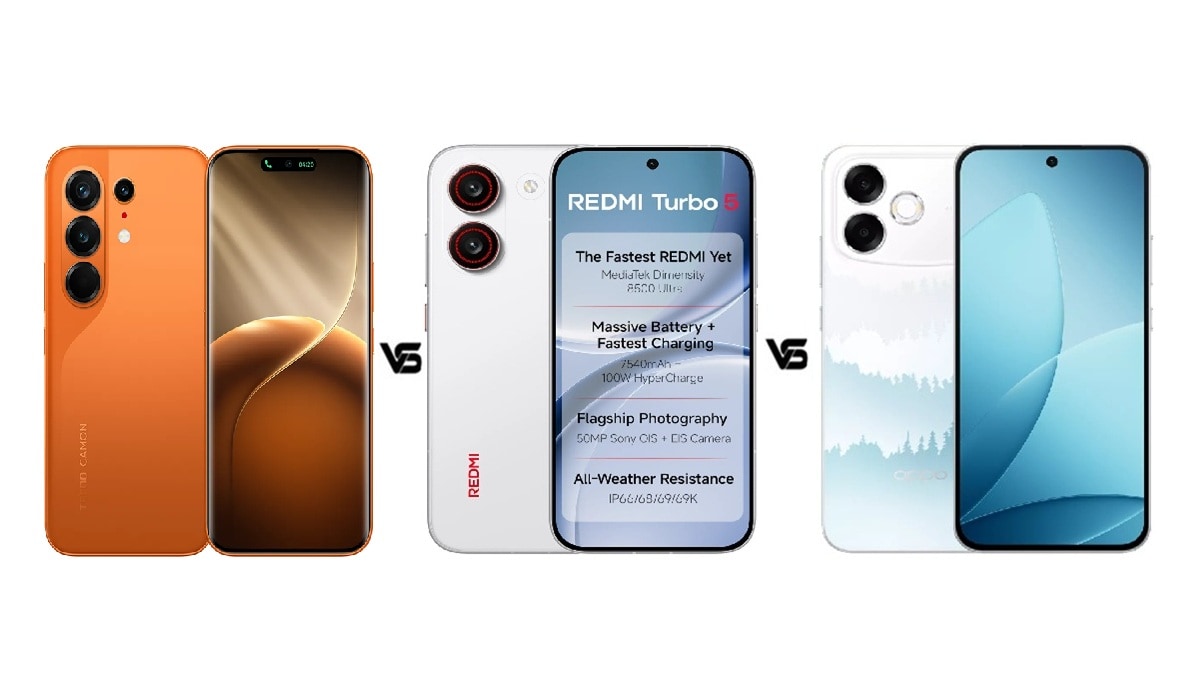 Tecno Camon 50 Ultra 5G vs Redmi Turbo 5 vs Oppo F33 Pro 5G: ₹40 हजार में कौन सा है बेस्ट?