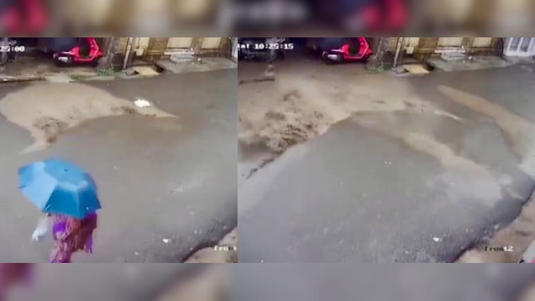 Pipeline Testing Triggers Massive Water Burst On New Road In Pune Amid Heavy Rains