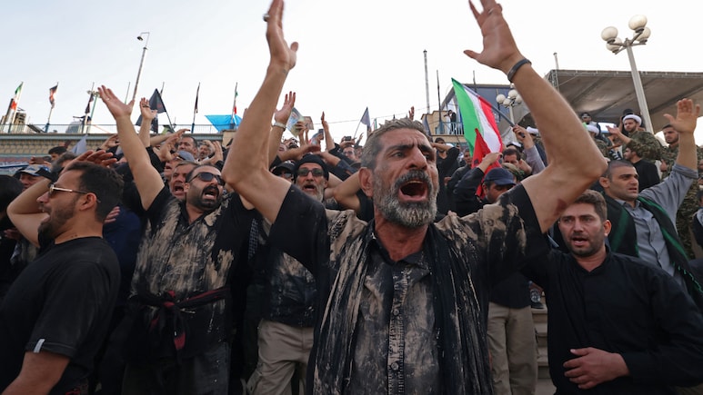 "Avenge Blood Of Our Leader": Mourners Gather For Ali Khamenei's Funeral