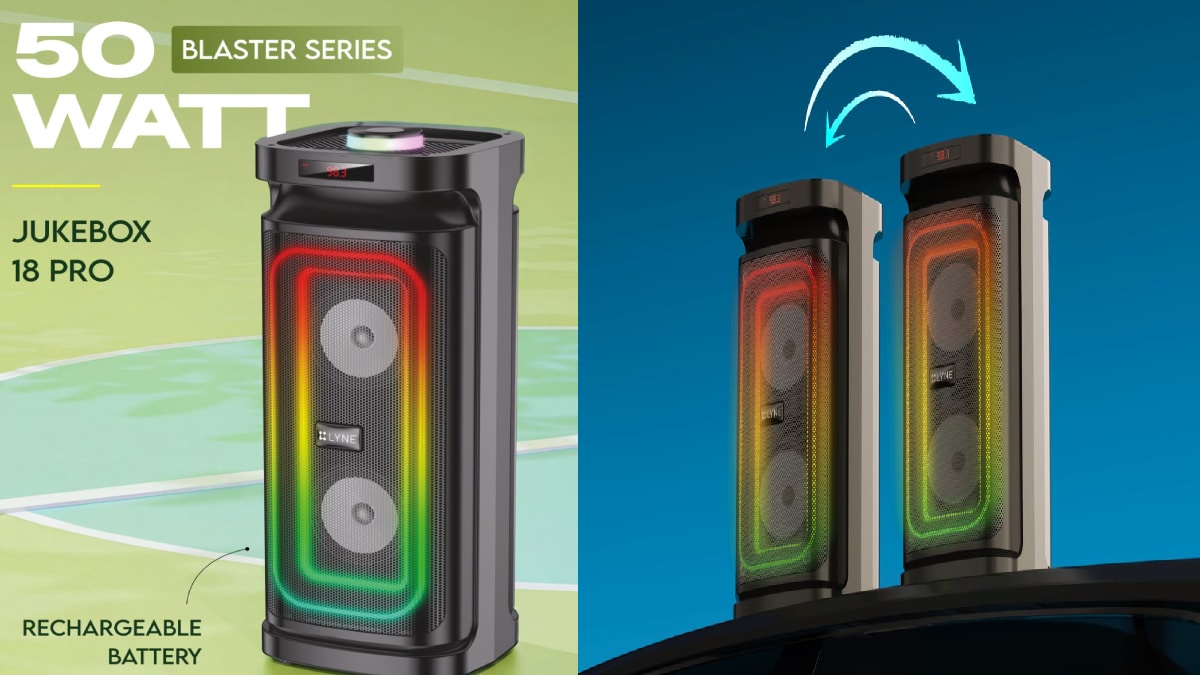 50W साउंड पावर के साथ Lyne Jukebox 18 Pro वायरलैस स्पीकर भारत में 1,999 रुपये में लॉन्च