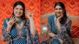 Bride-To-Be Anshula Kapoor's Teal Blue Patola Lehenga For Mehendi Honours Groom Rohan Thakkar's Gujarati Roots