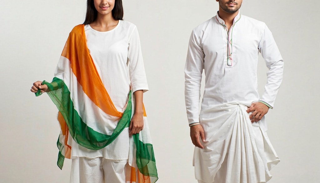 A plain white kurta or green shirt offers a subtle way to celebrate Independence Day stylishly. A plain white kurta or green shirt offers a subtle way to celebrate Independence Day stylishly.