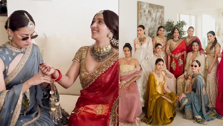 Video: Alia Bhatt Helps BFF Akansha Ranjan Kapoor Tie Kaleeras At Her Chooda Ceremony