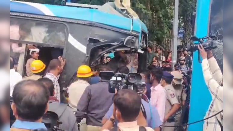 Several Injured After State Bus Rams Stationary Bus In Bengaluru