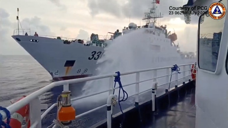 Philippines Accuses China Of Water Cannon Use As Clashes Continue For 2nd Day