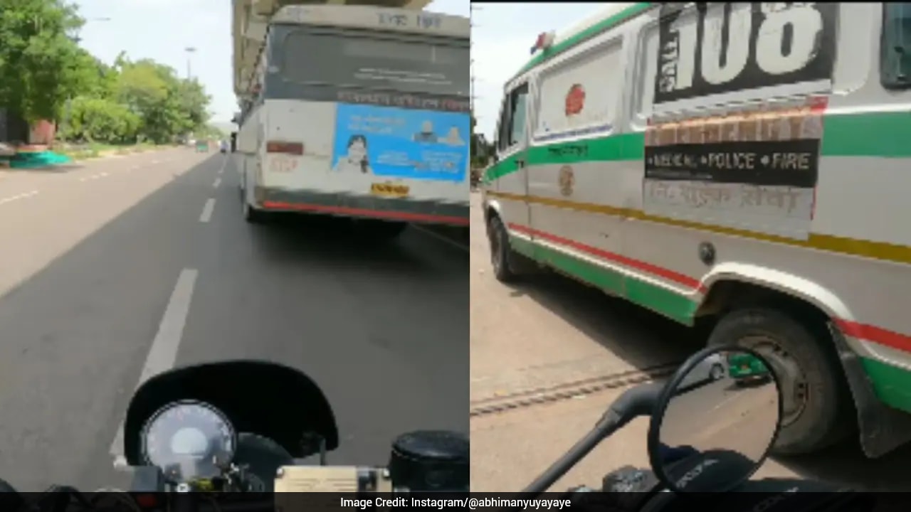 Selfless Biker Guides Ambulance Safely Through Jaipur Traffic, Wins Praise: 'Small Actions Can Save A Life'