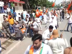 Video: BJP, Congress Workers Clash In Patna, Cops Resort To Lathi-Charge