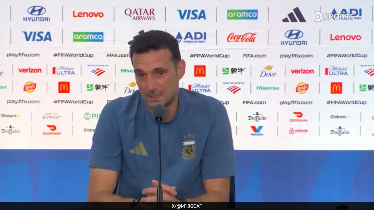 Scaloni breaks down in tears after Argentina’s World Cup final loss to Spain