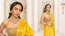 Ramayana's Rakul Preet Singh Stuns In Yellow Saree, Kundan Jewellery