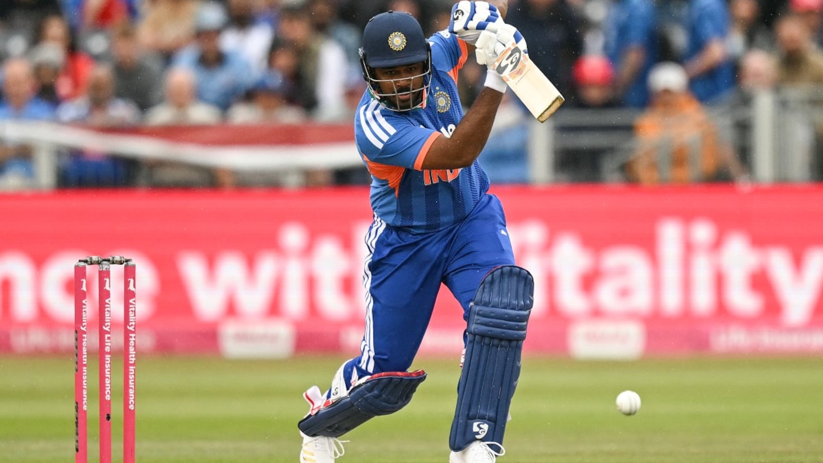 India vs England Live Score, 5th T20I: 6, 6 - Sanju Samson On Fire But India Lose Abhishek Sharma In Chase Of 258