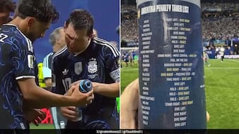 Messi Stumped As He Finds England Goalkeeper's Penalty Notes On Bottle